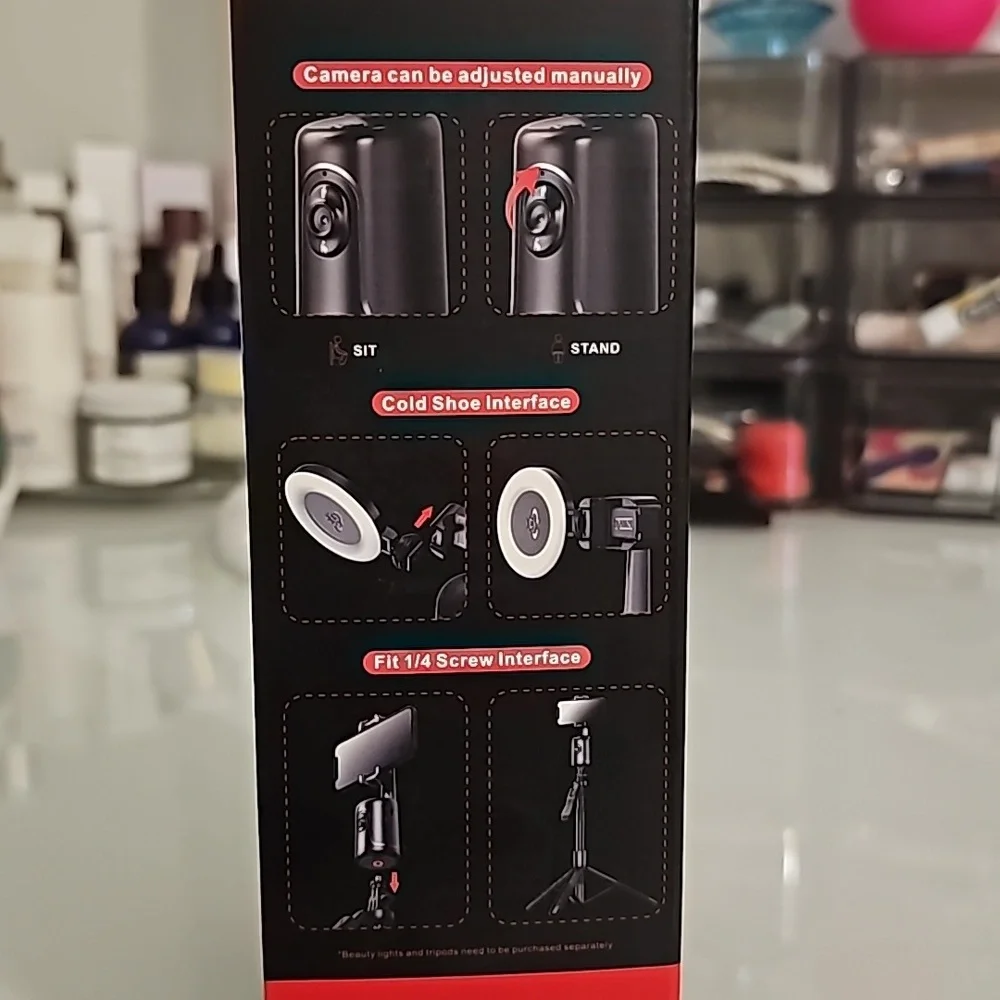 Auto Face Tracking Desktop Gimbal Tripod Phone Holder with remote